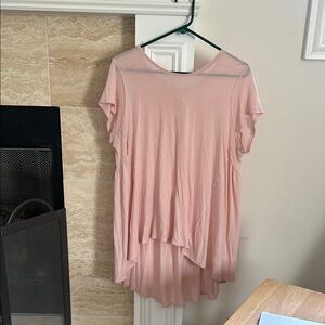 We The Free Pink Asymmetrical Blouse